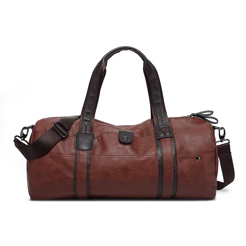 

Brown Large Waterproof Travel Bag for Women Hand 2017 Vintage Mens Leather Travel Duffle Bags Pu Leather Weekend Bag Men nbxq164