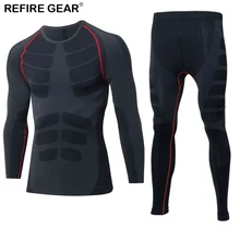 Refire gear, спортивные колготки, рубашка, костюм для мужчин, для улицы, с длинным рукавом, дышащая, одежда для фитнеса, быстросохнущая, для походов, бега, тренировочный костюм
