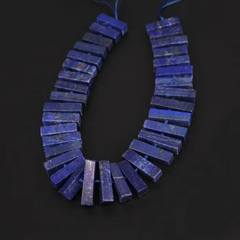 

Natural Lapis Lazuli Slender Rectangular Nugget Loose Beads Strand Pendants ,Center Drilled Lapis Stones Slab Beads Jewelry DIY