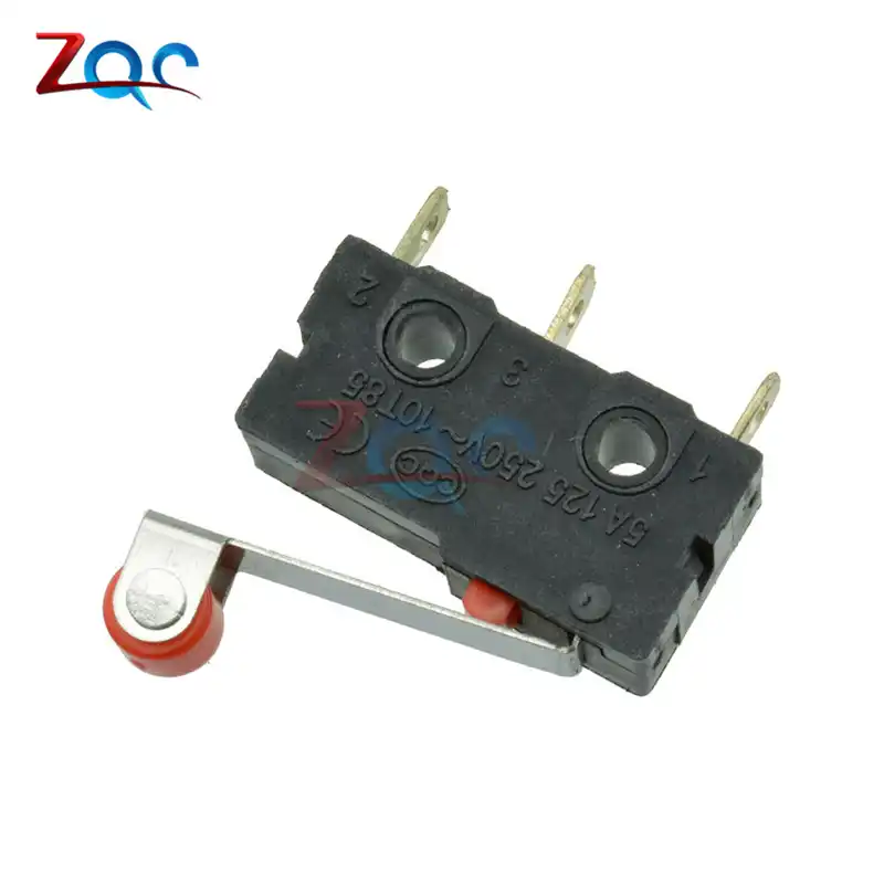 5Pcs//Set Micro Roller Lever Arm Open Close Limit Switch KW12-3 PCB MicroswitchBL