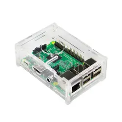 Raspberry PI 3B + прозрачный акриловый Футляр Чехол Корпус коробка с вентилятором для Raspberry PI Модель B и Модель B +