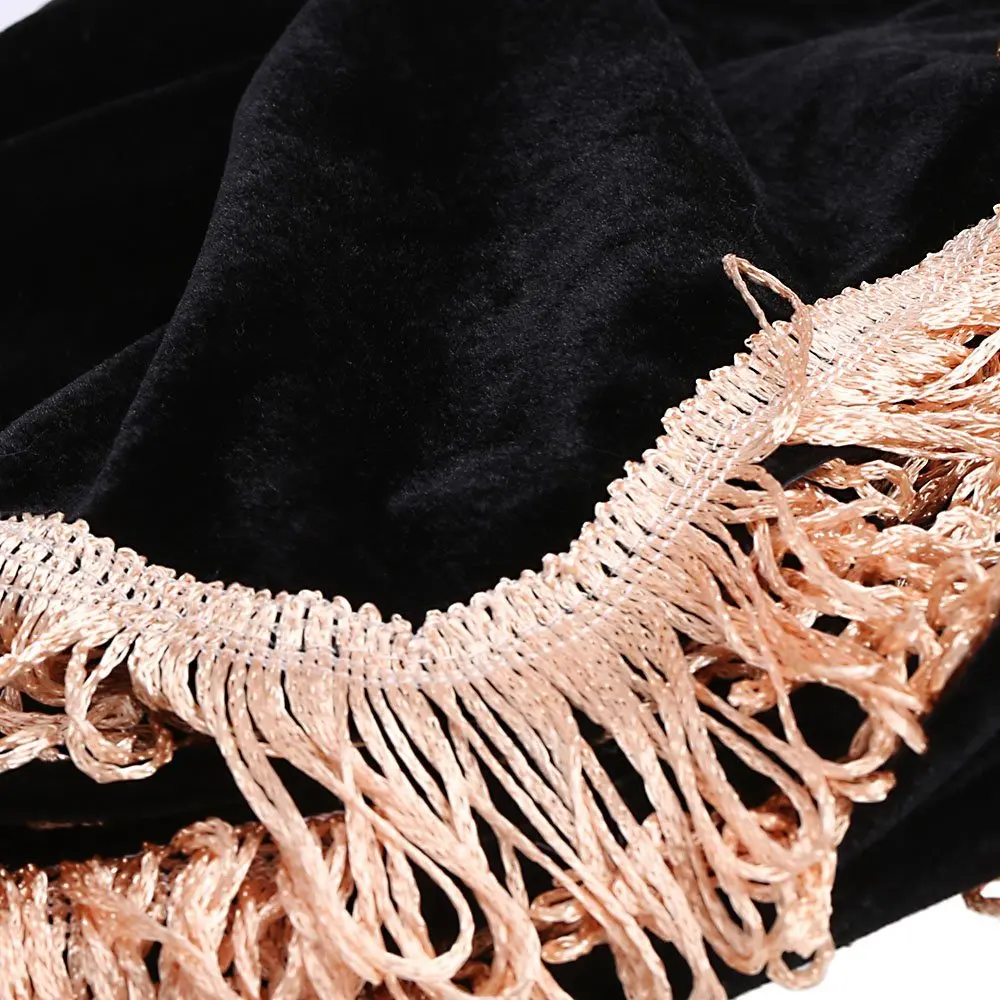 Practical 88-key Electronic Piano Keyboard Cover Pleuche Decorated with Fringes Beautiful