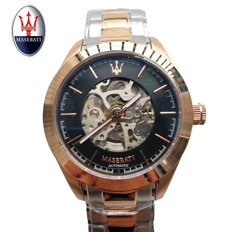 

Maserati casual fashion men's watch waterproof mechanical watch business leather / steel strap