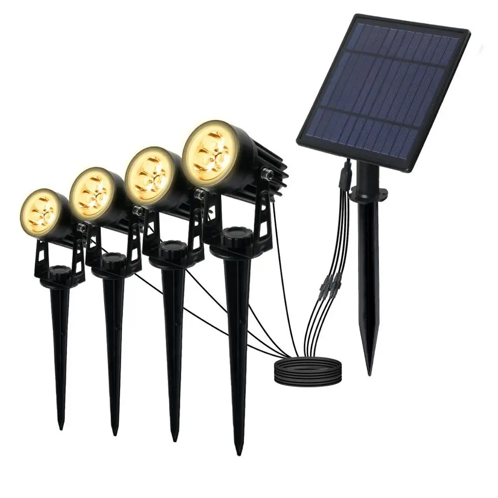 T-SUNRISE светодиодный садовый светильник на солнечной батарее IP65 Водонепроницаемый солнечный светильник на открытом воздухе ландшафтный светильник для наружной садовой лужайки - Испускаемый цвет: 3000k