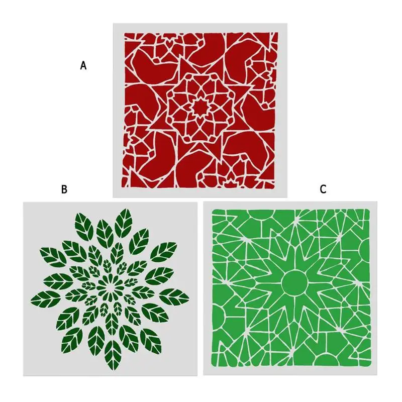 

Creative DIY Geometry Cake Baking Coffee Hollow Layering Stencils Templates Scrapbooking Painting Decorative Craft Tools