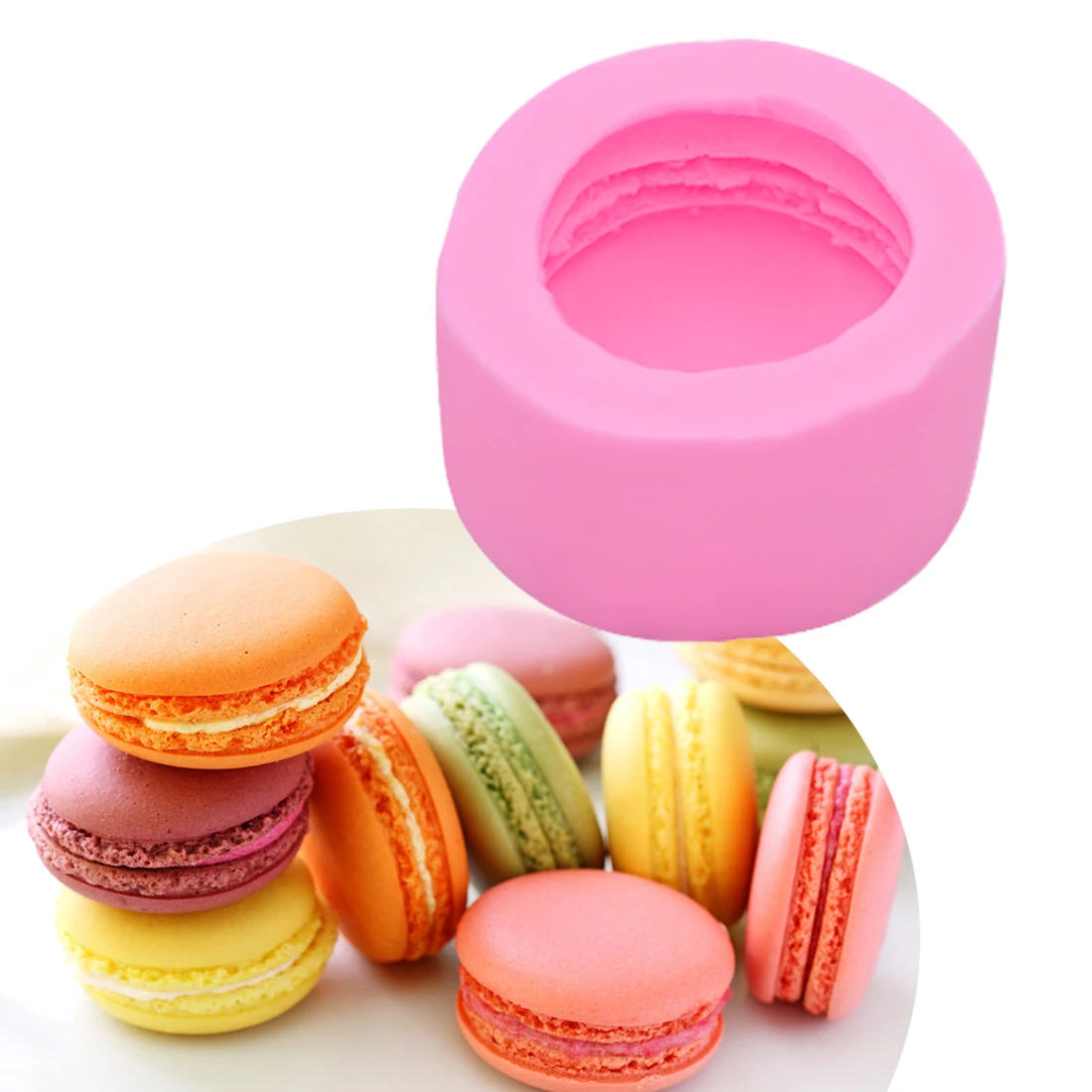 

Cake Decorating Hamburger Macaroon Shape Bread Mould Silicone Mold Fondant Cake Chocolate Stencils Kitchen Pastry