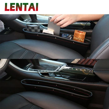 

LENTAI 1PC Car Seat Gap Boxes leather Organizer Phone Holder For Hyundai Creta Tucson BMW X5 E53 VW Golf 4 7 5 Tiguan Kia Rio