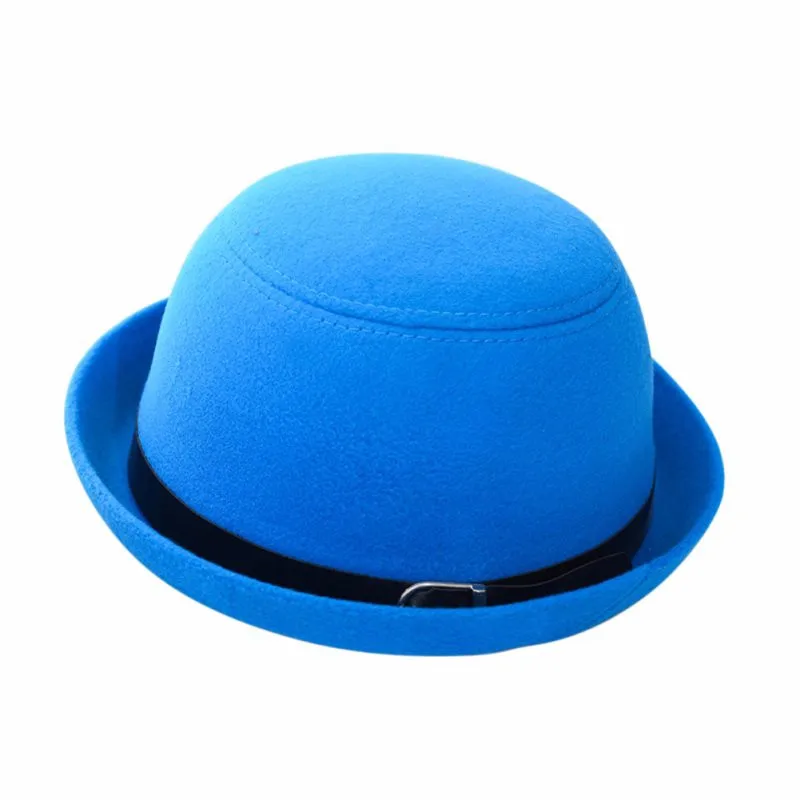 Винтажная Женская фетровая шляпа-котелок с широкими полями разных цветов для пляжа