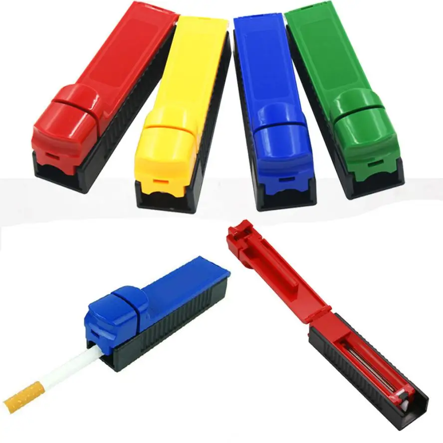 

1PC Manual Cigarette Tube Rolling Machine Tobacco Roller Maker Random Color 2O0309