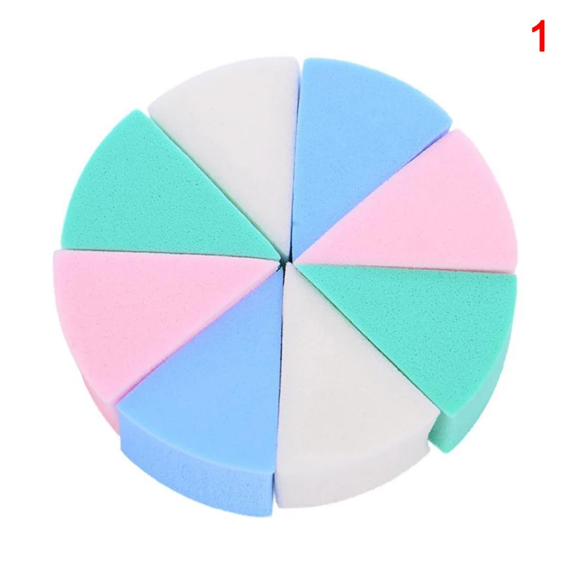 8 шт Порошковая пышная треугольная форма мягкий яркий цветной латексный макияж порошок слоеный женский 669