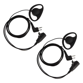 

2Pcs/lot 2-pin D Shape Earpiece Headset PTT Mic for Motorola GP88 CT150 SP Series XTN Series PRO Series Radio