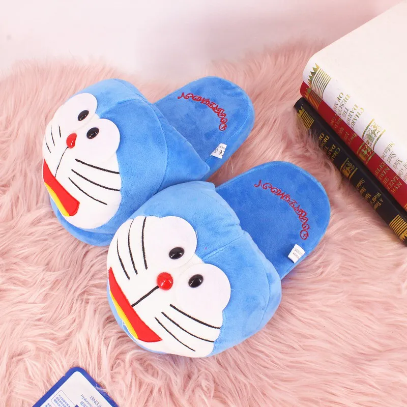 Doraemon/хлопковые тапочки домашние зимняя женская обувь с героями мультфильмов
