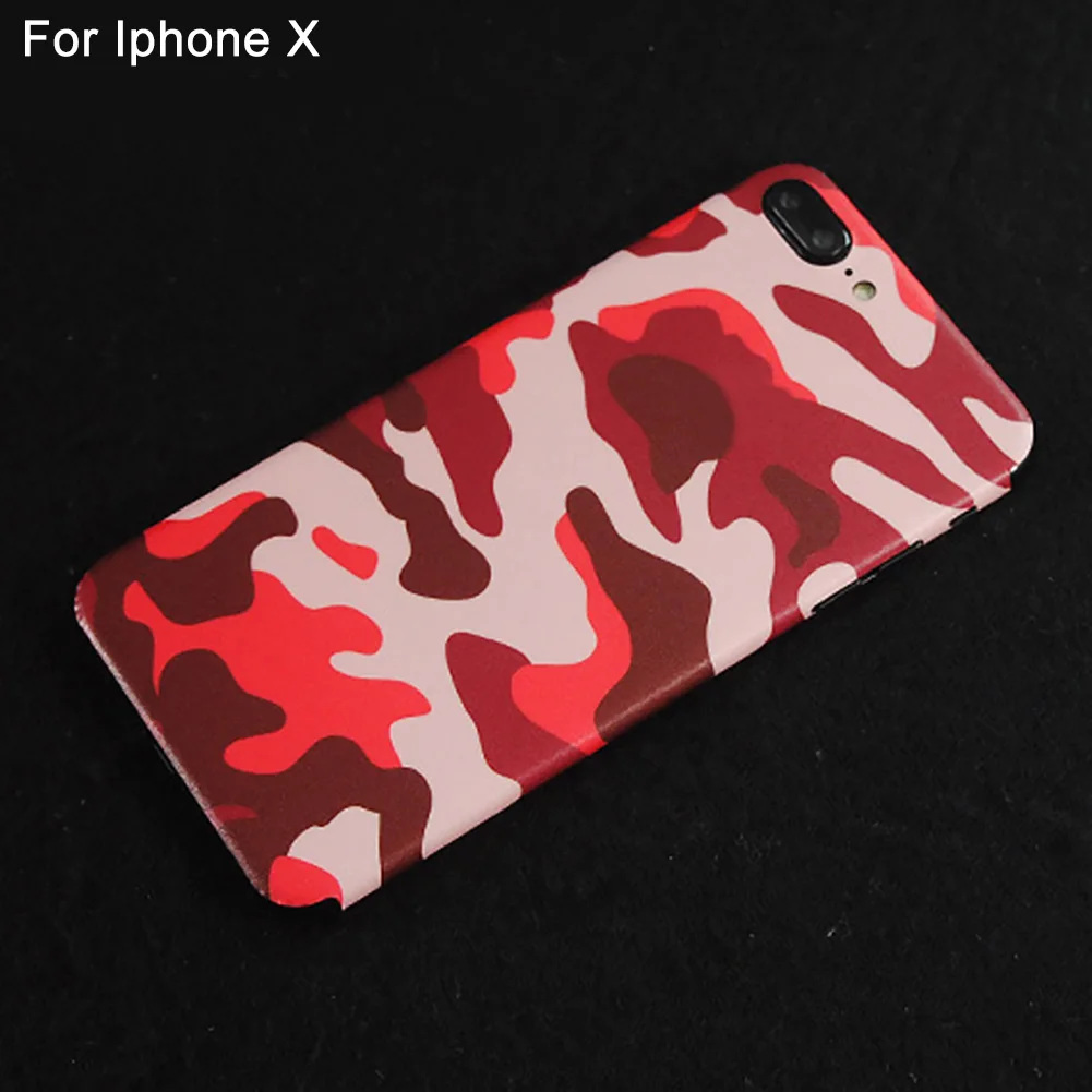 For IPhone 8 Protective Skin Cover PVC Portable Back Adhesive Accessories Full Body Anti-scratch Phone Sticker Shock-absorbing - Цвет: Red For Iphone X