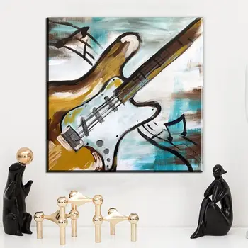 

Wall Art Canvas Print Painting Frame 1 Piece Colourful Abstract Piano Poster Music Graffiti Guitar Pictures Bedroom Home Decor