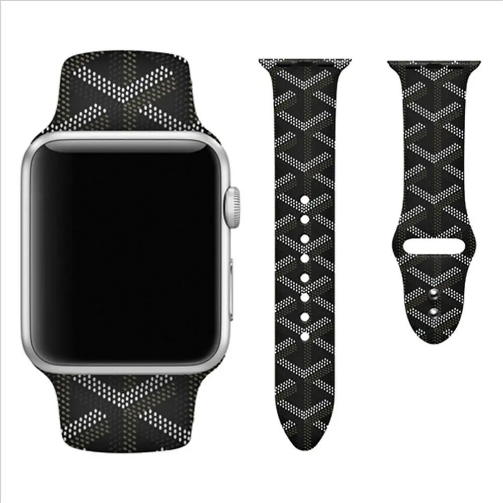 Спортивные силиконовые повязки für Apple Watch Serie 4 3 2 1 38/42 мм 40/44 мм|Натуральная кожа| |