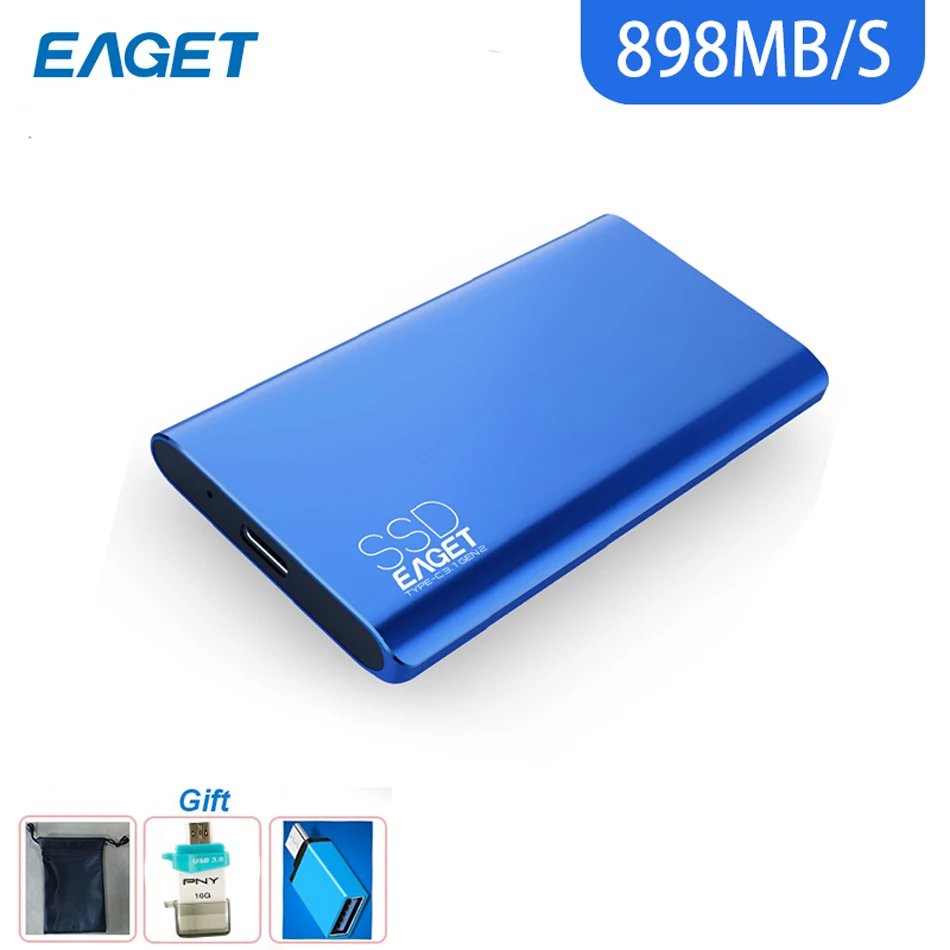 Eaget M10 супер высокая скорость внешней SSD USB 3,1 Gen 2 Тип жесткого диска-C 512 ГБ 1 ТБ Портативный SSD металлический корпус для Macbook PC