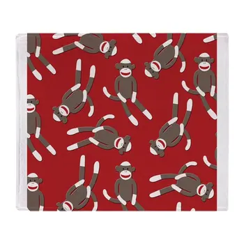 

Red Sock Monkey Print Soft Fleece Throw Blanket Throw on Sofa Bed Plane Plaids Solid Bedspreads Home Textile