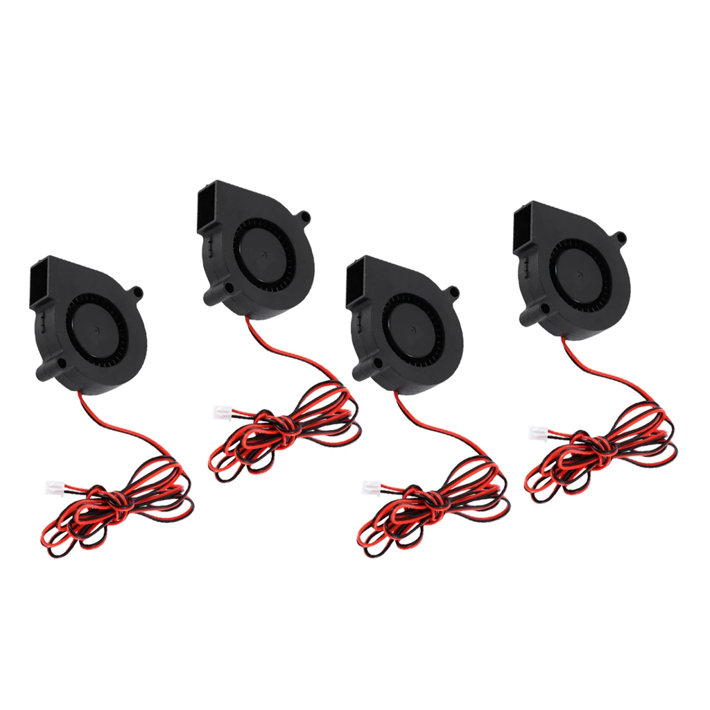 4 Pieces Silent Radial Turbo Blower Fan Cooling Fan DC 24V for 3D Printer
