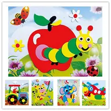 Happyxuan 20 designs/lot DIY Cartoon Animal 3D EVA Foam Sticker Puzzle Series E Early Learning Education Toys for Children