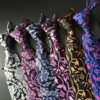 

Unique Simple Business Banquet Fashion Decorative Tie 2020 New Paisley High Quality Polyester Jacquard Men's Fashion Tie Set