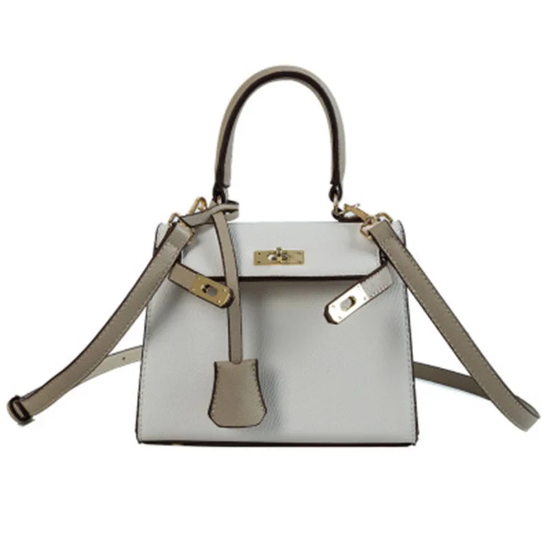 

Female bag 2019 new fashion trend lychee texture lock buckle elegant chain small square bag wild casual portable handbag