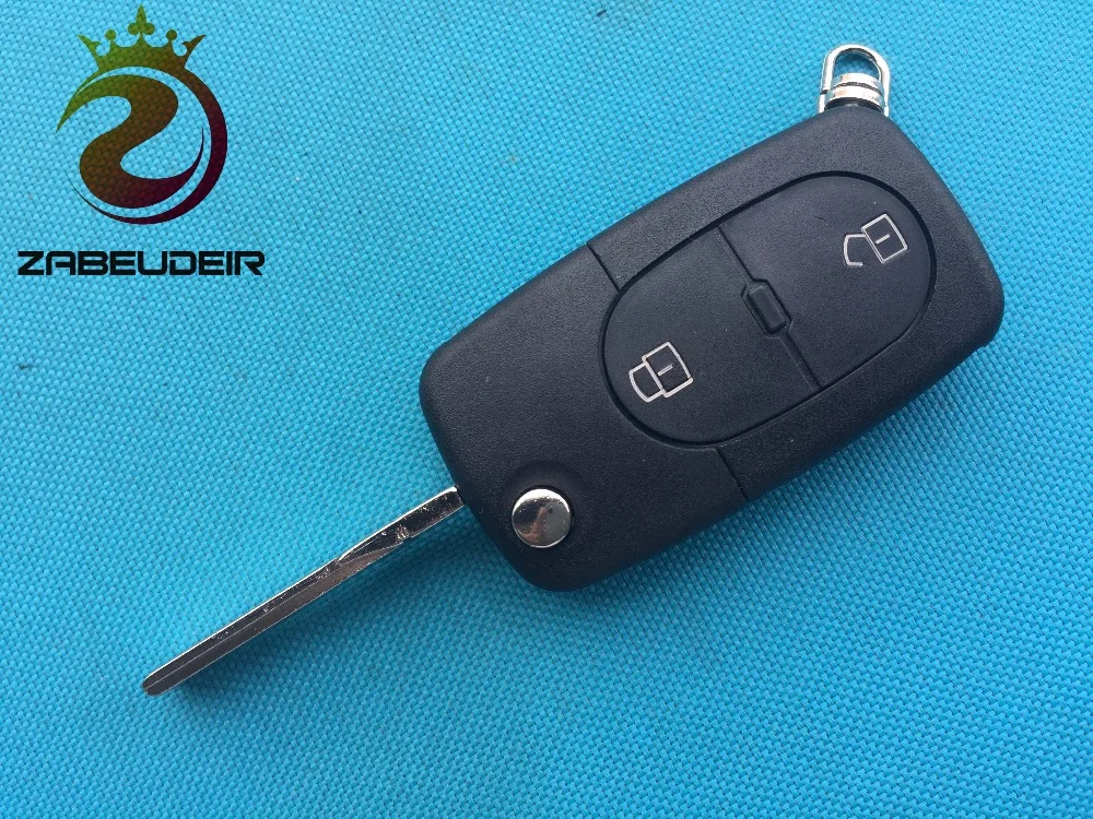 

10pcs/lot of New Replacement Flip blank cover Case For VW 2 button remote folding key shell blank uncut blade 1616