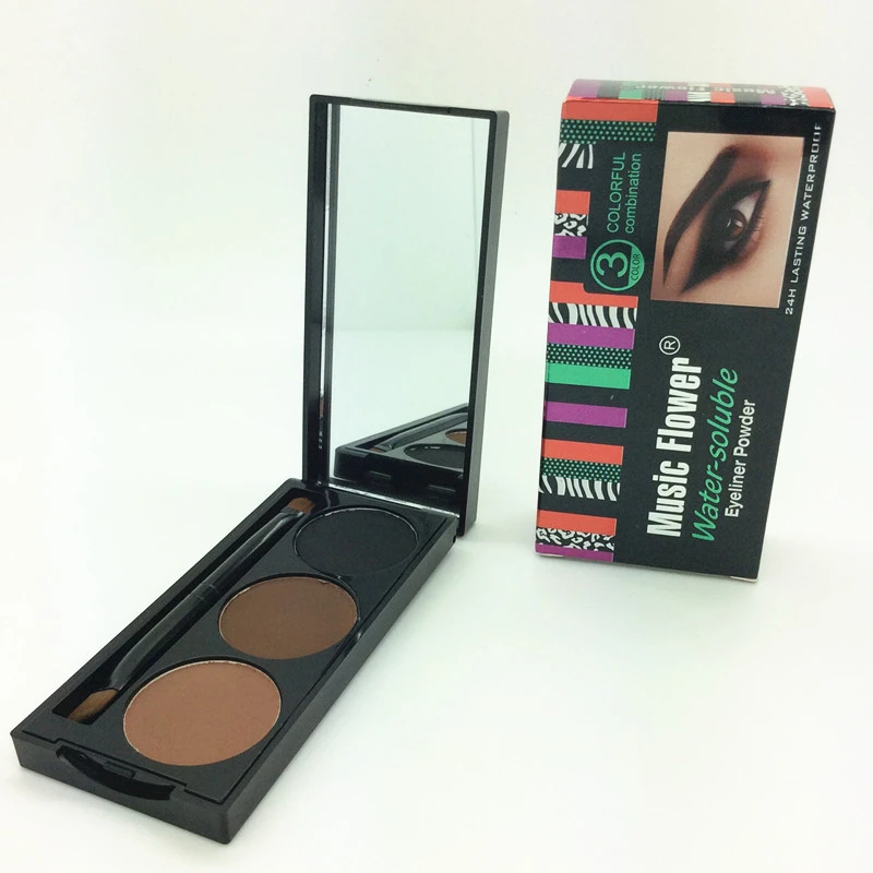音楽花アイメイクアイライナーパウダー多機能水溶性3色アイブロウパウダーメイクキットアイライナー Eye Liner Eyes Makeup Eyelinermakeup Eyeliner Aliexpress