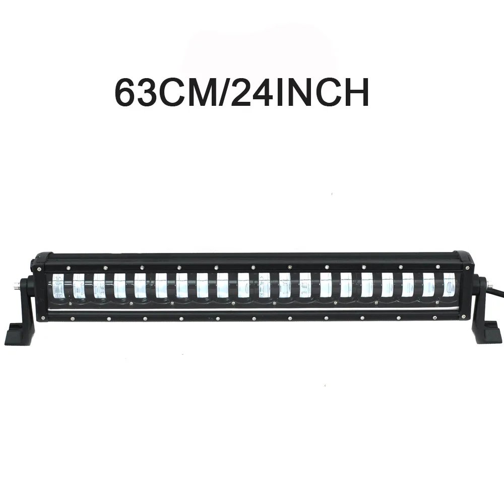6D объектив 10-52 дюймов светодиодный Однорядный светодиодный светильник бар рабочий светильник для 4x4 внедорожный 4WD грузовик ATV 12 в 24 в прицеп - Цвет: 63CM-24INCH