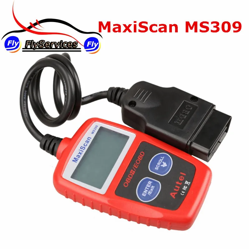 Prix pour Super MaxiScan MS309 CAN BUS OBD2 Lecteur de Code OBDII Voiture De Diagnostic Outil MS 309 Code Scanner Expédition Rapide Prix pour Super MaxiScan MS309 CAN BUS OBD2 Lecteur de Code OBDII Voiture De Diagnostic Outil MS 309 Code Scanner Expédition Rapide