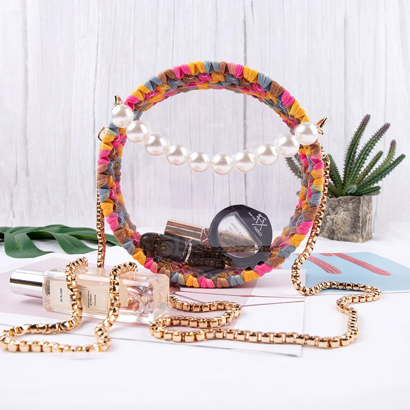 

Meian Bright Woven bag for Women Girl Unfinished Acrylic Bags Full Embroidery Cross Stitch Bag Tik Tok Hot Sale 2019