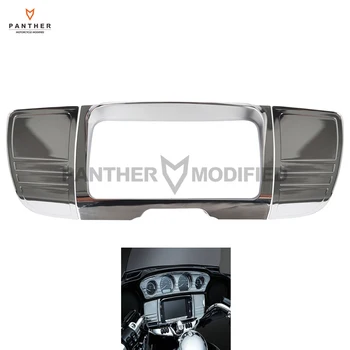 

Chrome Motorcycle Central Console Tri Line Stereo Trim Cover case for Harley Touring Electra Street Glide Ultra 2014-2017