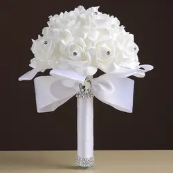 MissRDress простой букеты свадебные искусственные свадебный букет из роз Кристалл Свадебный букет с цветами для Свадебные аксессуары JK101