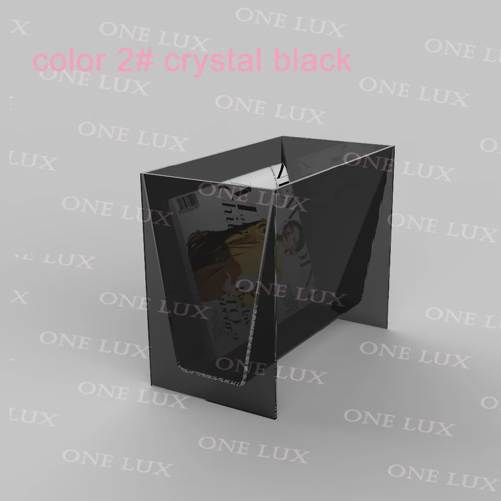 واحد لوكس المنزل استخدام مجلة صحيفة تخزين الرف ، الاكريليك الملحقات مكتب و منظم ، البرسبيكس كتاب الجيب