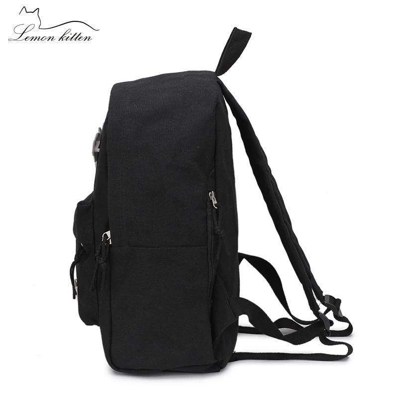 2018 Color sólido de la lona mujeres Mochila perrito Insignia Mochila chica estudiante Mochila ocio Mochila Paquete de diseño 2018 Color sólido de la lona mujeres Mochila perrito Insignia Mochila chica estudiante Mochila ocio Mochila Paquete de diseño