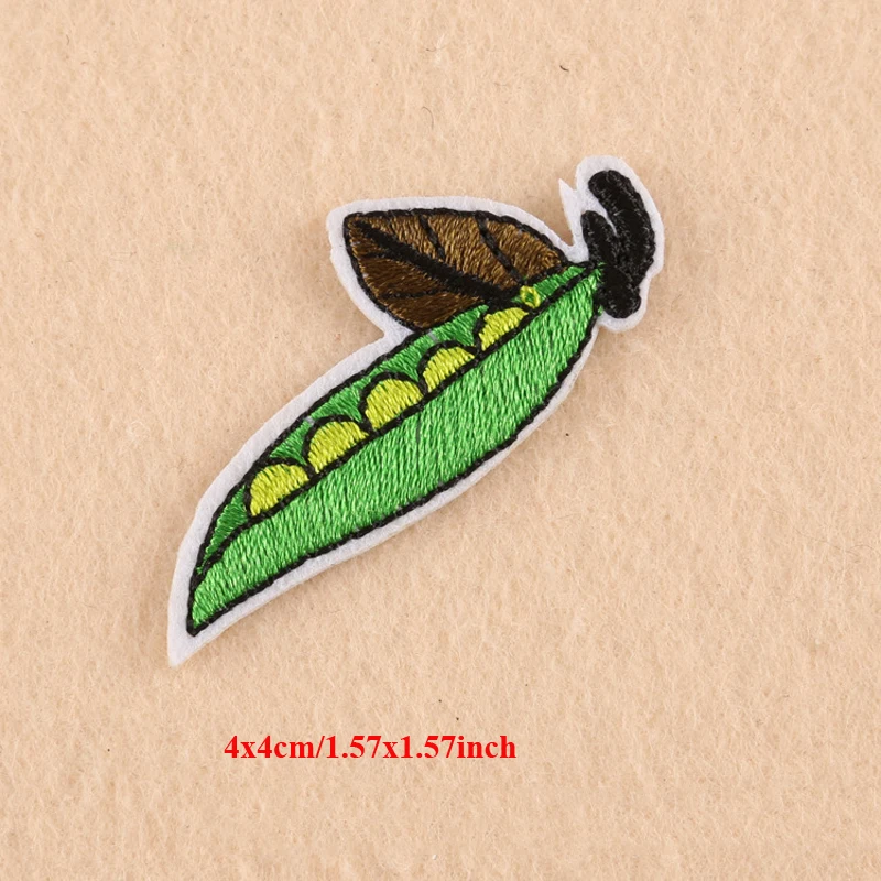20pcs Vegetable Pea parches Iron On Patch For Clothing DIY Jacket Badge
