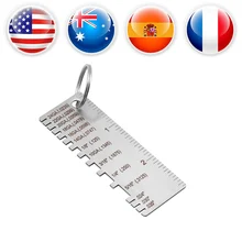 1 шт. нержавеющей стальной металлический лист толщиномер сварочный шаблон провод hickness стандартный провод Калибр с покрытием Размер инспекция сварки инструмент