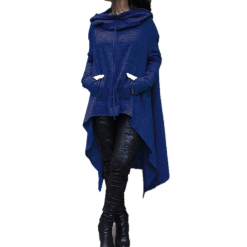 SINFEEL 5XL осень зима женские Пуловеры Длинная Куртка с капюшоном более размера d толстовки женские толстовки размера плюс верхняя одежда пальто Топы