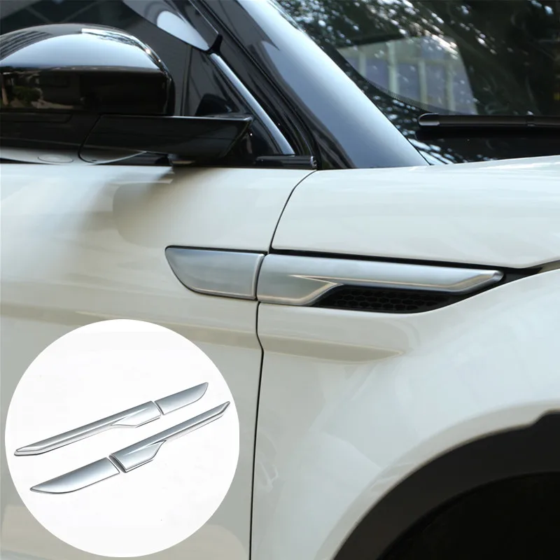 Silver Side Air Vent Outlet Cover Trim For Land Rover Range Rover Evoque 2012-2016 2pcs