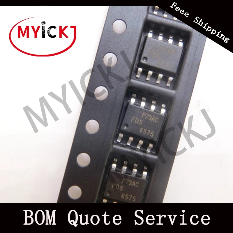 

10pcs FDS6575 IC CHIP MOSFET P-CH 20V 10A 8-SO