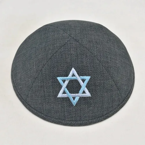 Пользовательские продукты 19 см еврейские шапочки Kippot Kippa Yarmulke Kipa еврейская кипа kullies - Цвет: 225c36-DP2