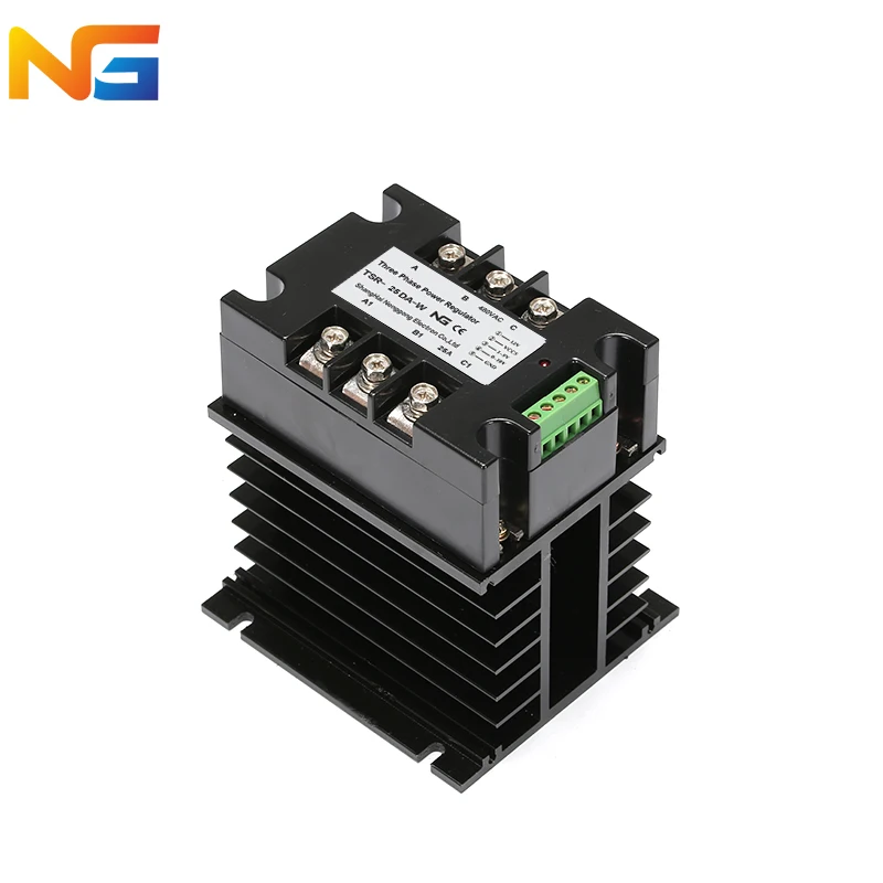 

NG TSR-25DA-W voltage regulator module 4-20mA three phase SCR multiple control signal with radiator