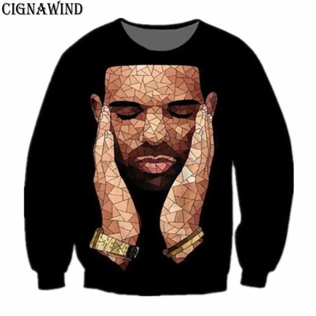 New arrival Rap Star Drake hoodie men/women Printed 3D Sweatshirts Long