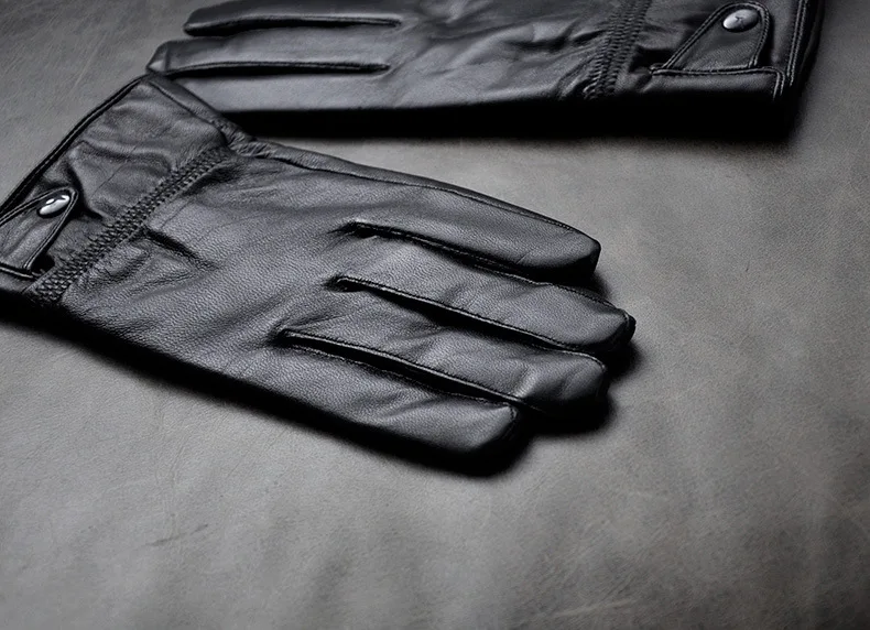 Перчатки из натуральной кожи мужские перчатки из овчины зимние модные толстые теплые TBWA555