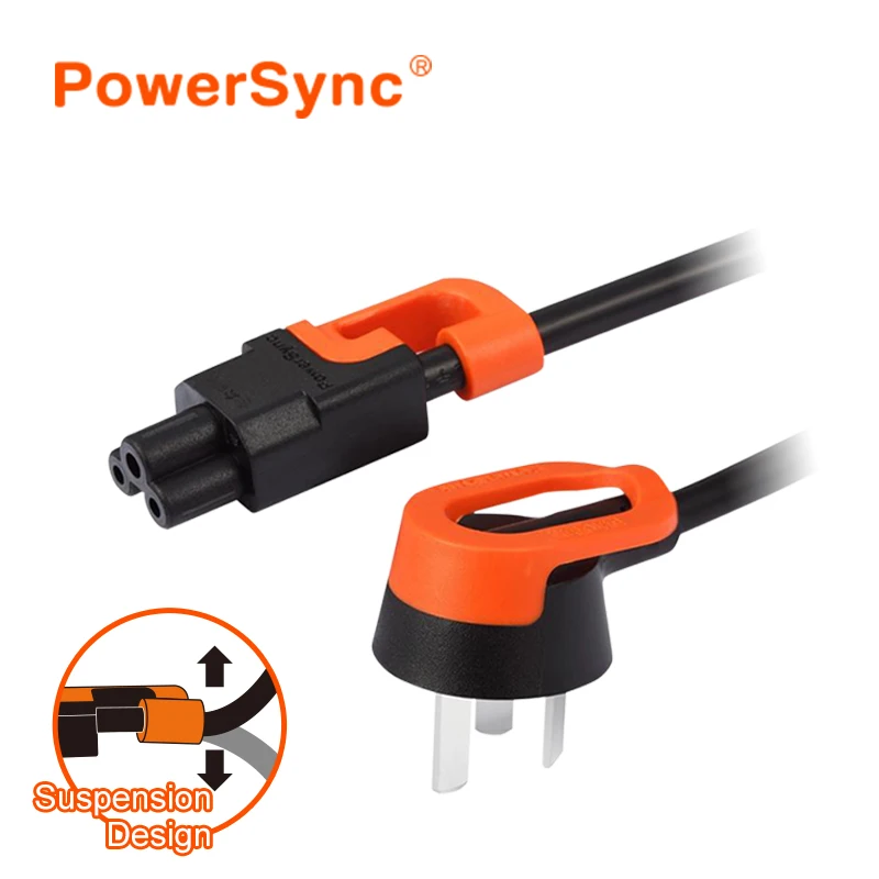 PowerSync double color 90 degree 3 prongs to IEC C5 Mickey mouse power