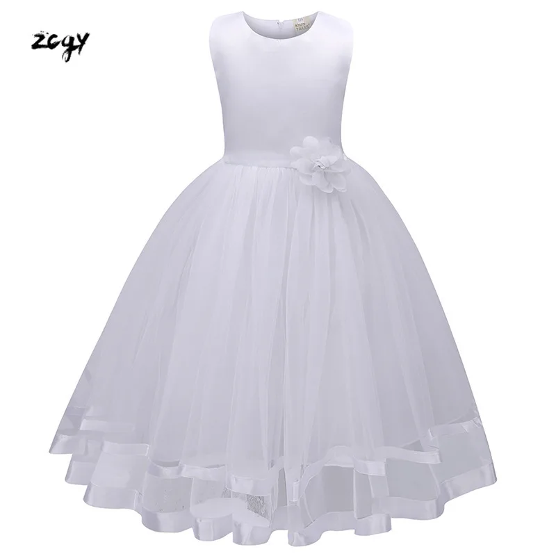 Платье принцессы для девочек платье для девочек с цветочным рисунком летняя детская одежда платье для дня рождения для малышей Свадебная юбка-пачка, одежда для маленьких девочек возрастом от 4 до 10 лет