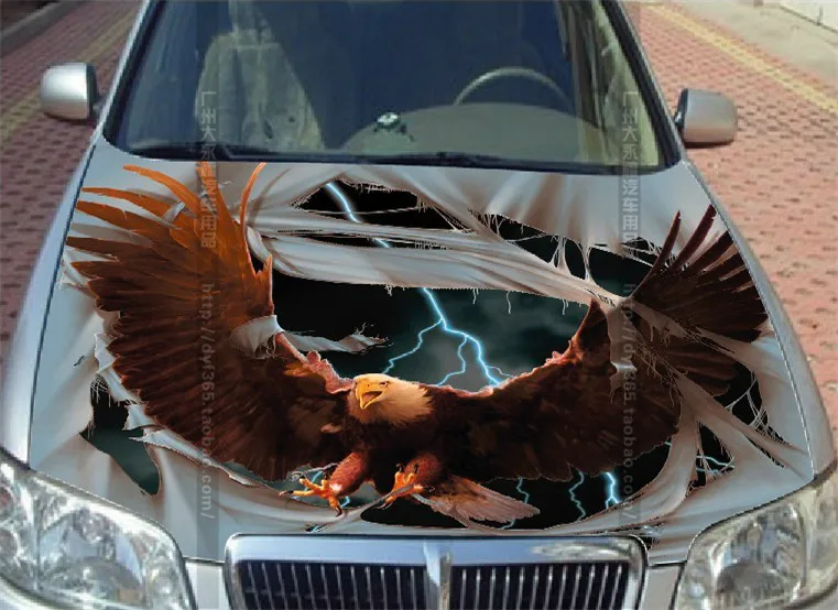 EMS Free Shipping UNIVERSAL CUSTOMIZED Eagle Car Hood Sticker Styling
