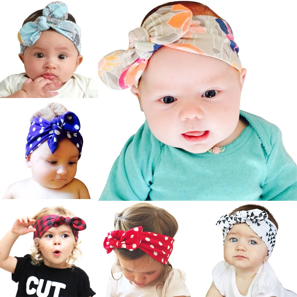 10PCS Kids Girls Baby Headband Toddler Turban Bow Knot Hair Band Accessories Lot