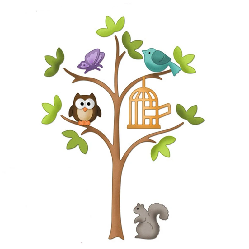

HamyHo Metal Steel Cutting Dies Tree & Bird Frame Craft Embossing Dies Stencil for Making Scrapbook Album Card 2019 New Die Cut