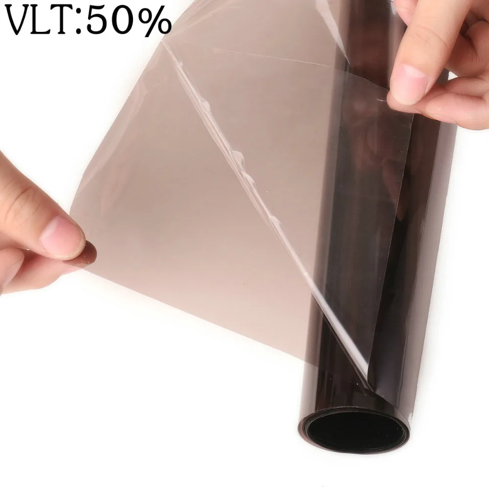 50 см x 300 темно черная пленка для окна автомобиля VLT 50% рулон 1 слойный