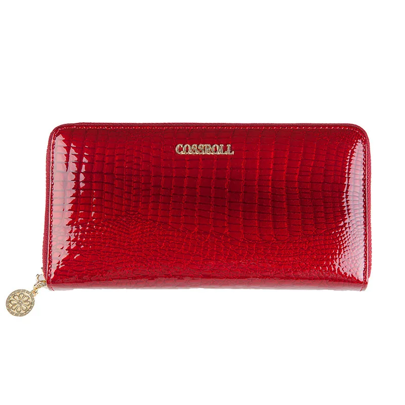 

Elegant Women Wallet Alligator Cow Leather Female Card Holder Coin Purse Brand Ladies Clutch Designer Zipper Organizer Wallets
